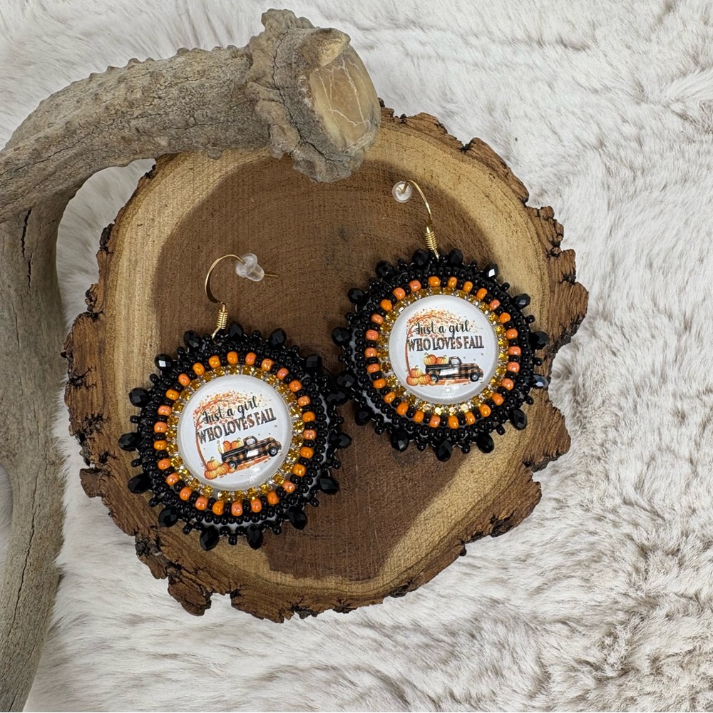 Beaded Halloween Earrings